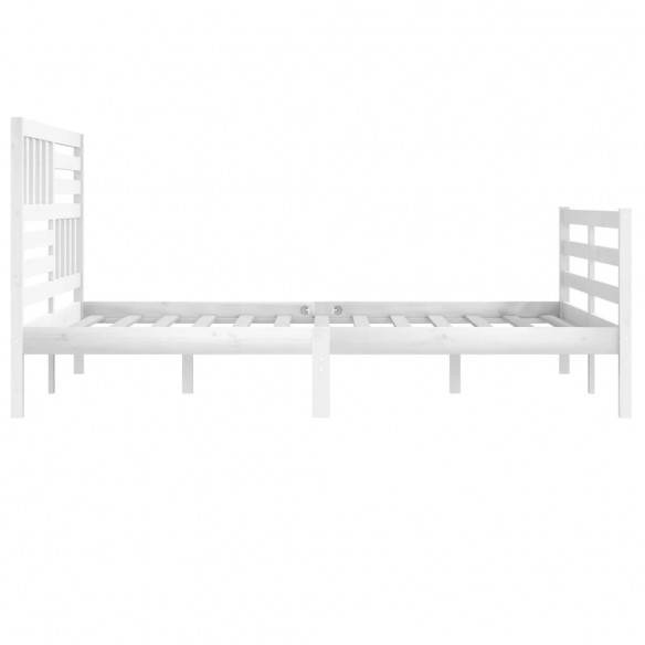 Cadre de lit Blanc Bois massif 180x200 cm Super King