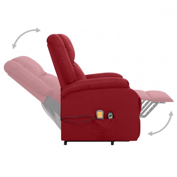 Fauteuil de massage Rouge bordeaux Tissu