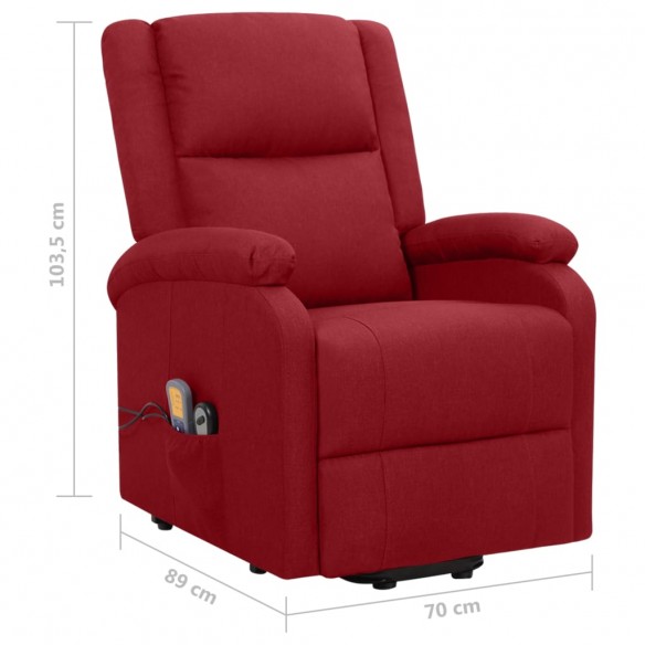 Fauteuil de massage Rouge bordeaux Tissu