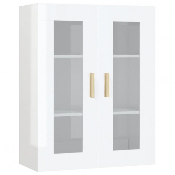 Armoire murale suspendue Blanc brillant 69,5x34x90 cm