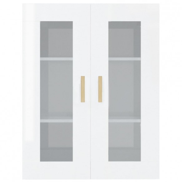 Armoire murale suspendue Blanc brillant 69,5x34x90 cm