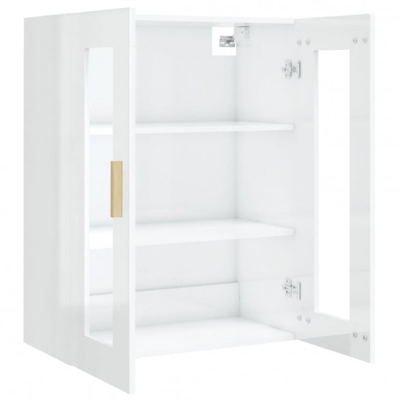 Armoire murale suspendue Blanc brillant 69,5x34x90 cm