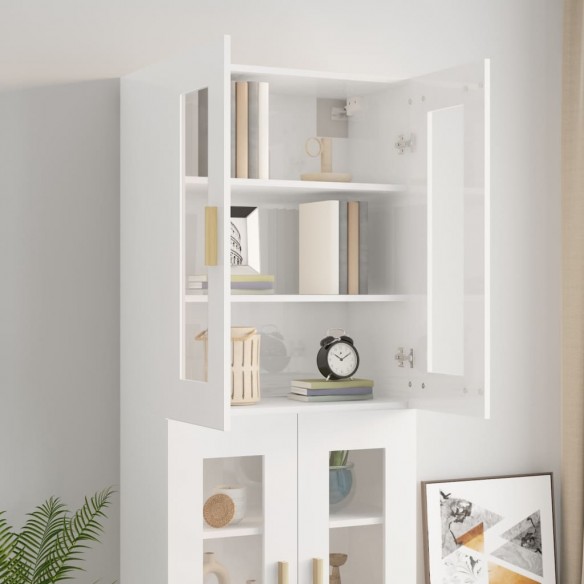 Armoire murale suspendue Blanc brillant 69,5x34x90 cm