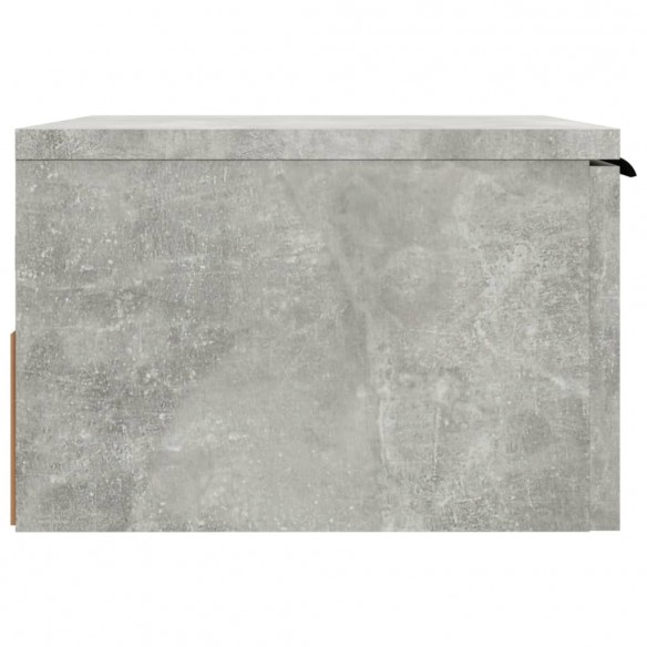 Table de chevet murale Gris béton 34x30x20 cm