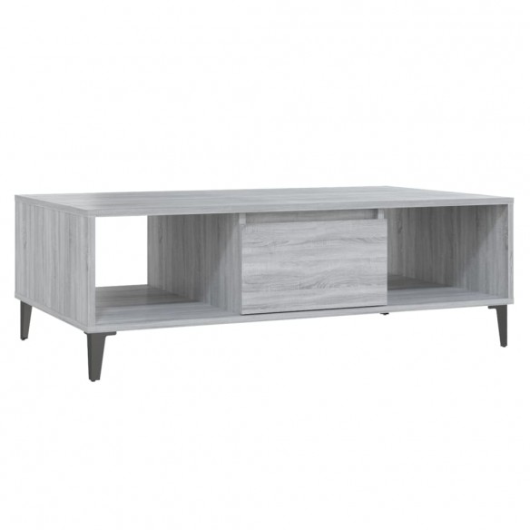 Table basse Sonoma gris 103,5x60x35 cm Aggloméré