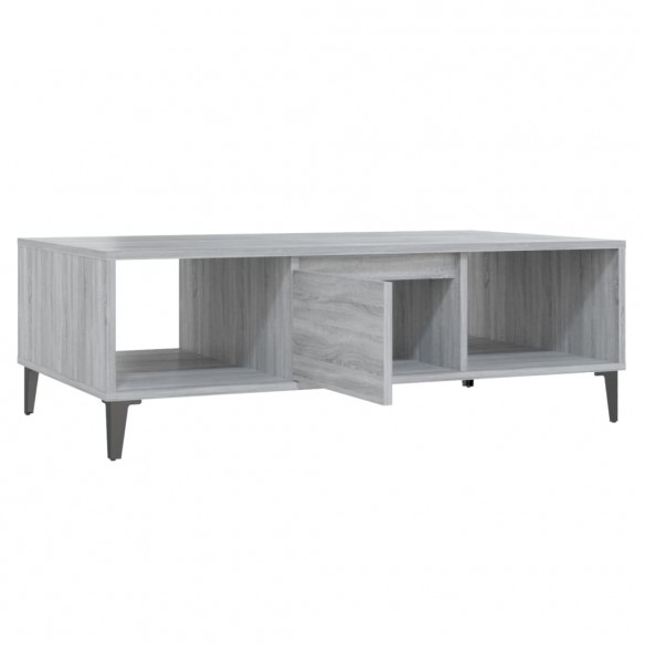 Table basse Sonoma gris 103,5x60x35 cm Aggloméré