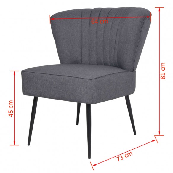 Chaise de cocktail Gris foncé Tissu