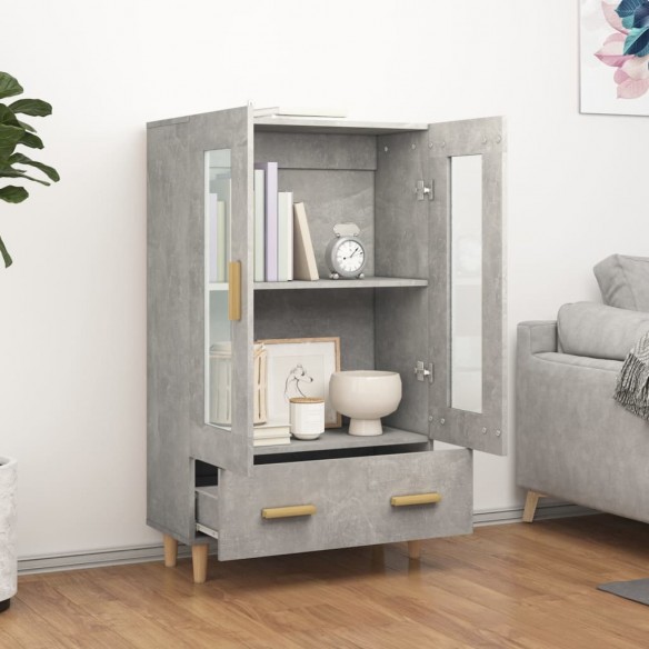 Buffet Gris béton 70x31x115 cm Bois d'ingénierie