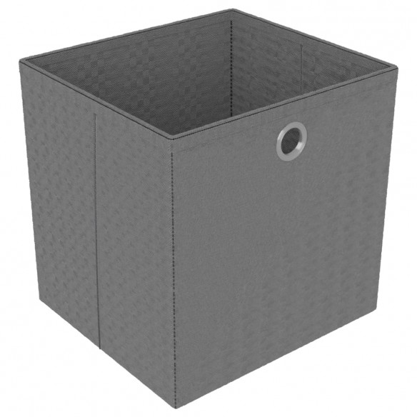 Étagère à 9 cubes avec boîtes Gris 103x30x107,5 cm Tissu