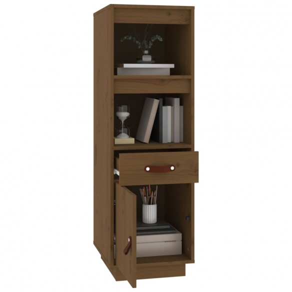 Buffet haut Marron miel 34x40x108,5 cm Bois massif de pin