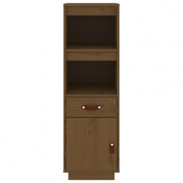 Buffet haut Marron miel 34x40x108,5 cm Bois massif de pin