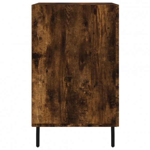 Table de chevet chêne fumé 40x40x66 cm bois d'ingénierie