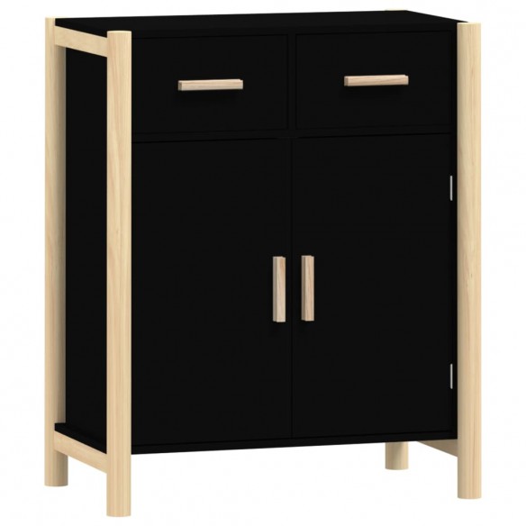 Buffet Noir 62x38x75 cm Bois d'ingénierie