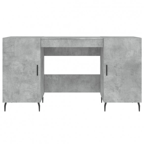 Bureau gris béton 140x50x75 cm bois d'ingénierie