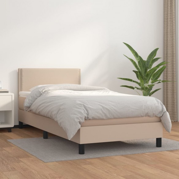 Cadre de lit avec matelas Cappuccino 80x200 cm