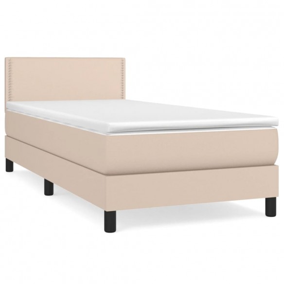 Cadre de lit avec matelas Cappuccino 80x200 cm