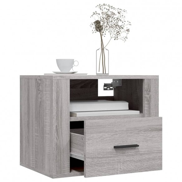 Table de chevet murale Sonoma gris 50x36x40 cm