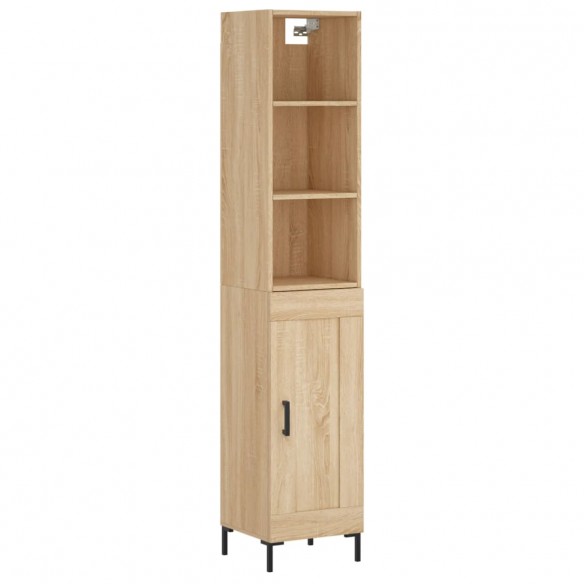 Buffet haut Chêne sonoma 34,5x34x180 cm Bois d'ingénierie