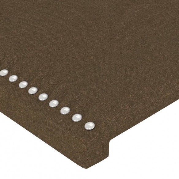 Tête de lit Marron Foncé 100x5x78/88 cm Tissu