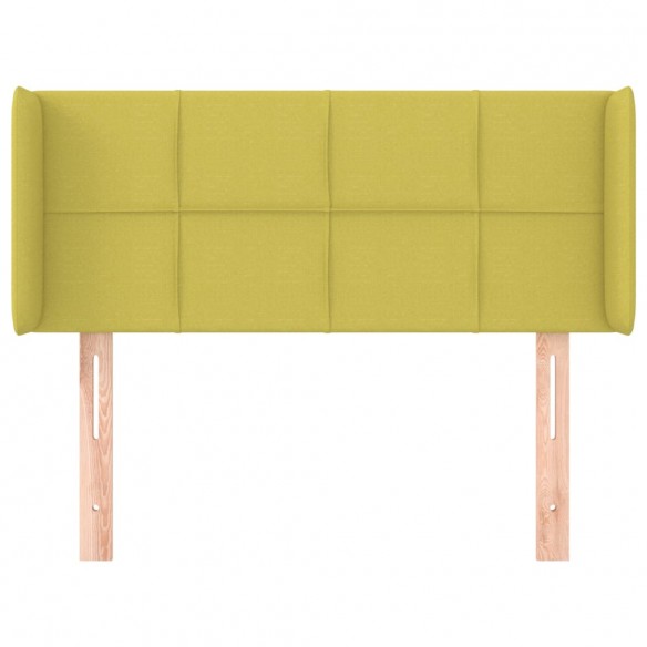 Tête de lit avec oreilles Vert 103x16x78/88 cm Tissu