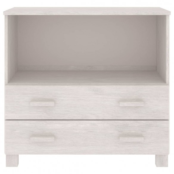 Buffet HAMAR Blanc 85x35x80 cm Bois massif de pin