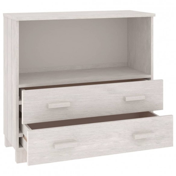 Buffet HAMAR Blanc 85x35x80 cm Bois massif de pin