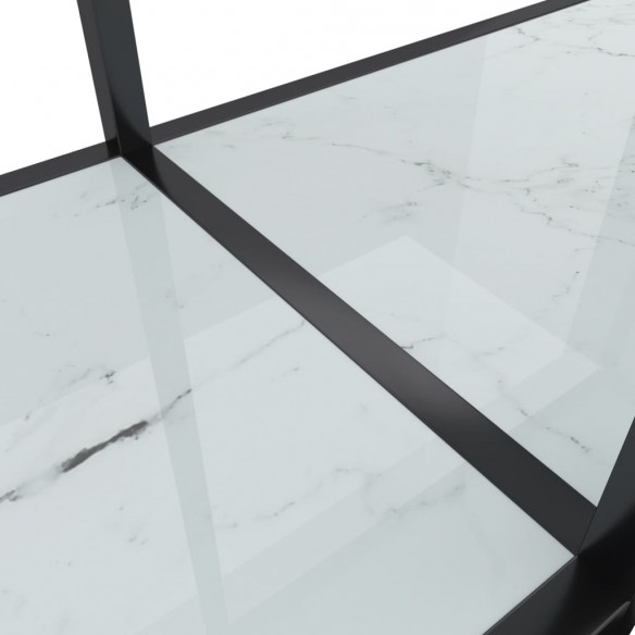 Table console Blanc 200x35x75,5 cm Verre trempé