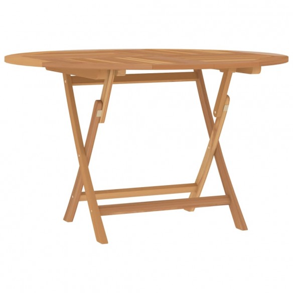 Table pliable de jardin Ø 120x75 cm bois massif de teck