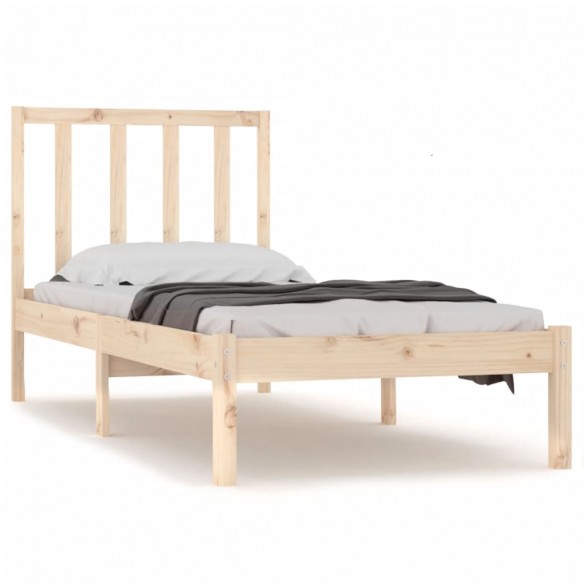 Cadre de lit bois de pin massif 90x190 cm simple