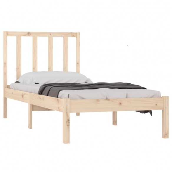 Cadre de lit bois de pin massif 90x190 cm simple