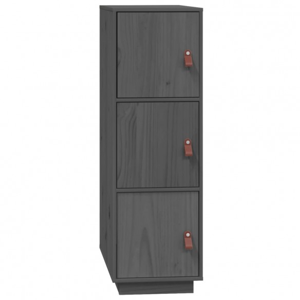 Buffet haut Gris 34x40x108,5 cm Bois massif de pin