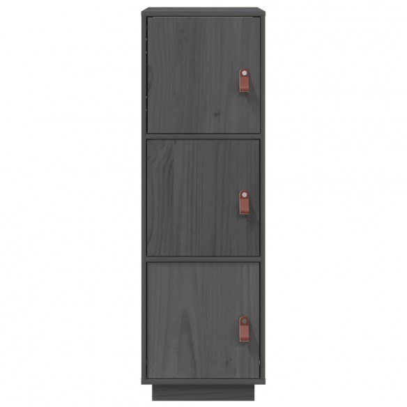 Buffet haut Gris 34x40x108,5 cm Bois massif de pin