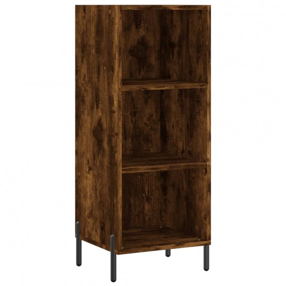 Buffet haut Chêne fumé 34,5x32,5x180 cm Bois d'ingénierie