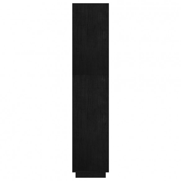 Bibliothèque/Séparateur de pièce Noir 60x35x167 cm Pin massif