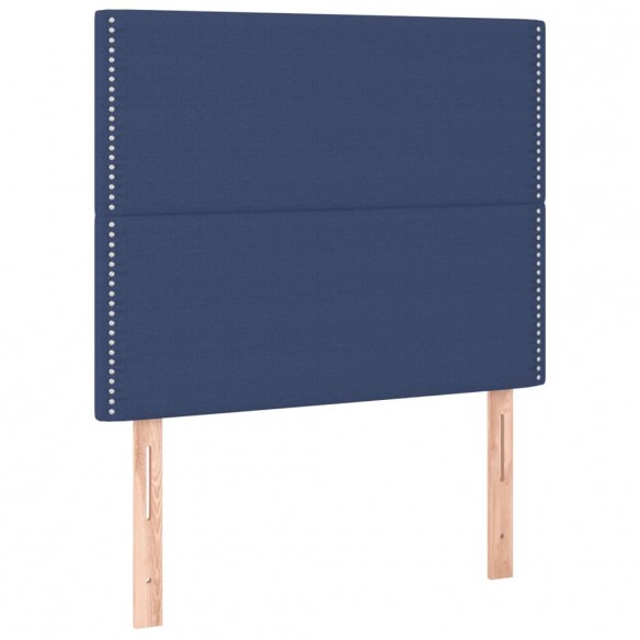 Cadre de lit avec matelas Bleu 80x200 cm Tissu