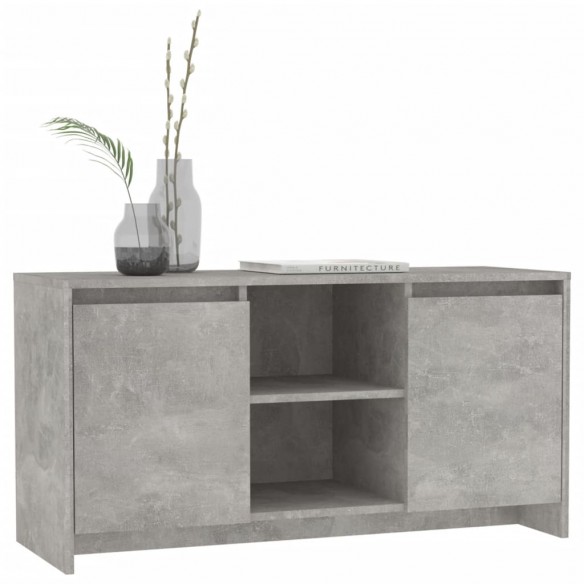 Meuble TV Gris béton 102x37,5x52,5 cm Aggloméré