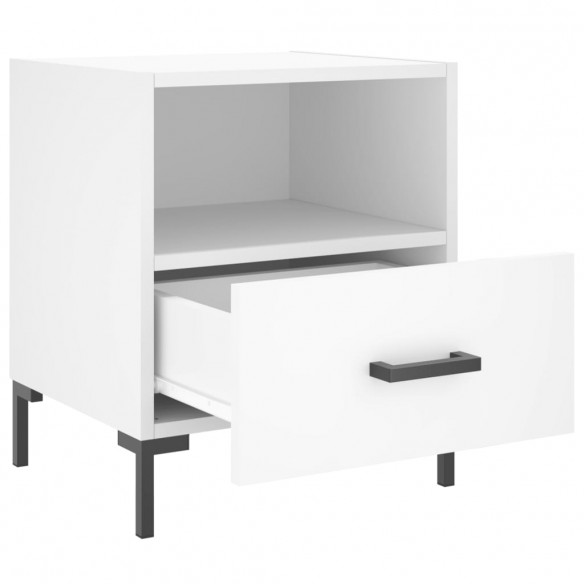 Tables de chevet 2 pcs blanc 40x35x47,5 cm bois d’ingénierie