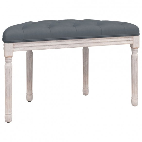 Banc Gris foncé 81,5x41x49 cm Velours