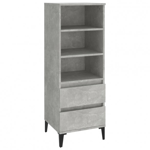 Buffet haut Gris béton 40x36x110 cm Bois d'ingénierie