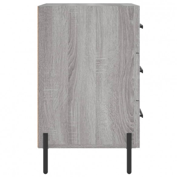 Table de chevet sonoma gris 40x40x66 cm bois d'ingénierie