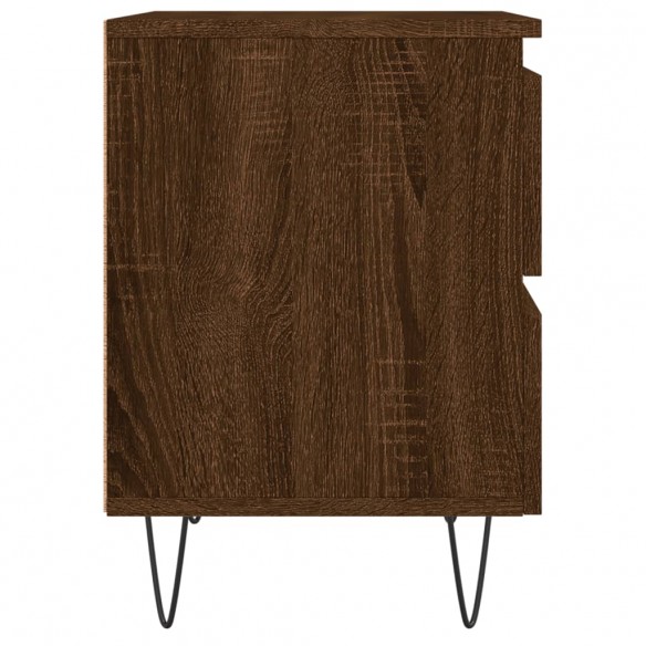 Table de chevet chêne marron 40x35x50 cm bois d’ingénierie