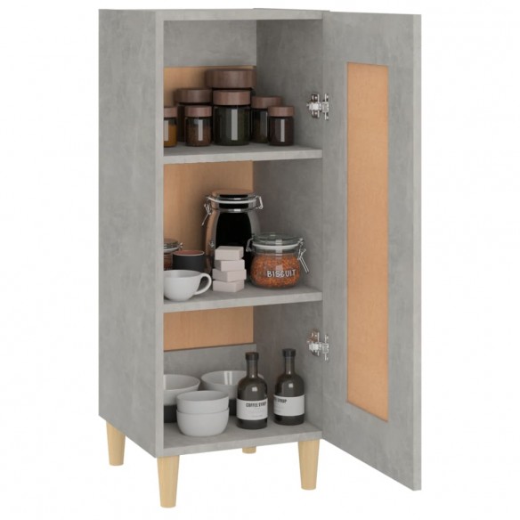 Buffet Gris béton 34,5x34x90 cm Bois d'ingénierie