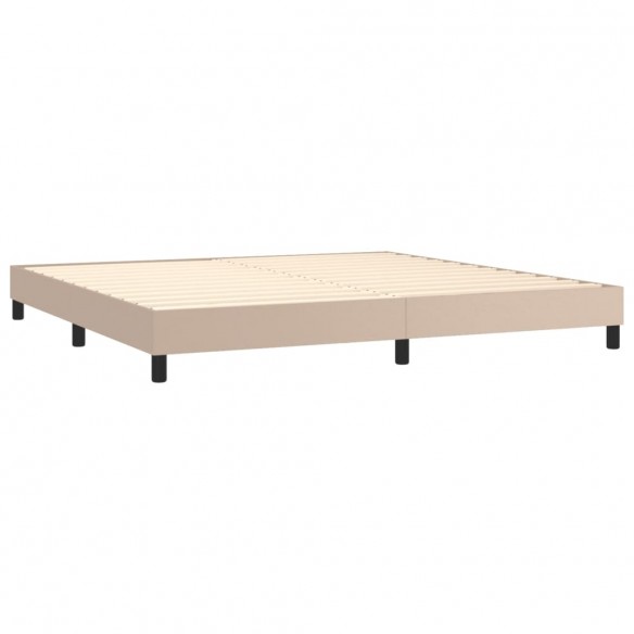 Cadre de lit avec matelas Cappuccino 200x200 cm