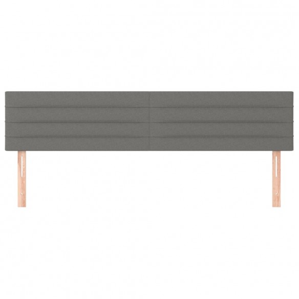 Têtes de lit 2 pcs Gris foncé 80x5x78/88 cm Tissu