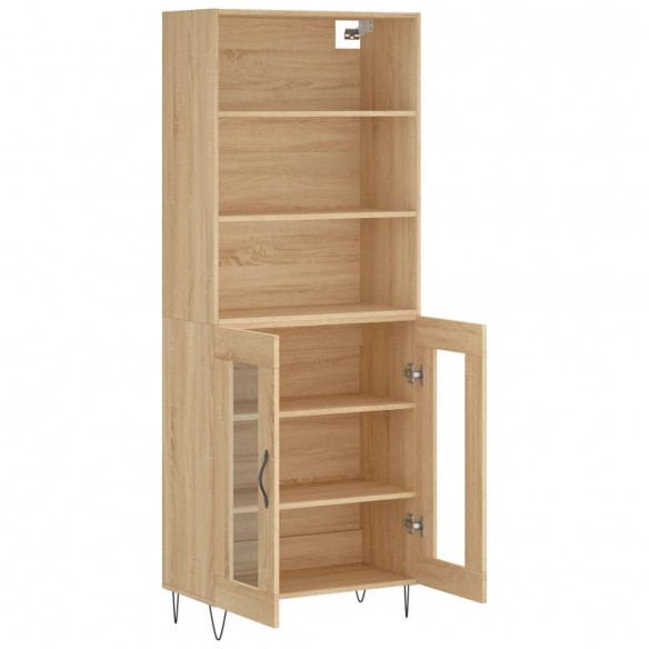 Buffet haut Chêne sonoma 69,5x34x180 cm Bois d'ingénierie