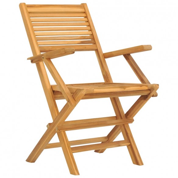 Chaises de jardin pliantes 4 pcs 55x62x90 cm bois massif teck