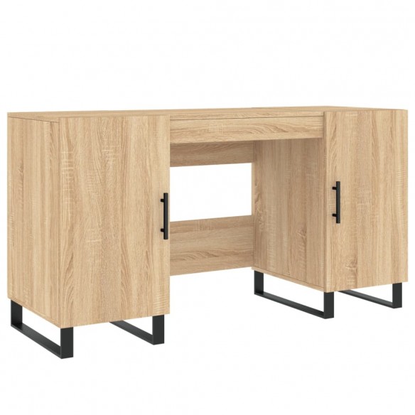 Bureau chêne sonoma 140x50x75 cm bois d'ingénierie