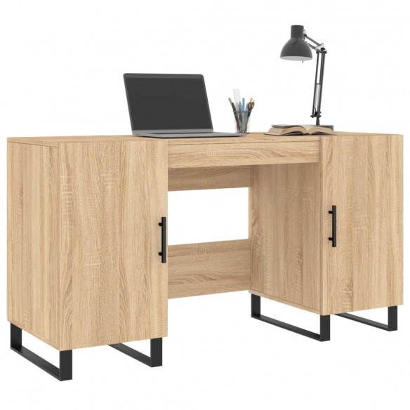 Bureau chêne sonoma 140x50x75 cm bois d'ingénierie