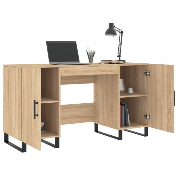 Bureau chêne sonoma 140x50x75 cm bois d'ingénierie