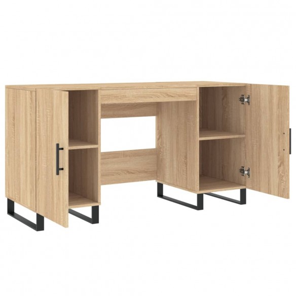 Bureau chêne sonoma 140x50x75 cm bois d'ingénierie